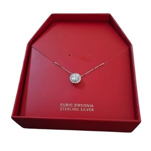 Sterling Silver Cubic‎ Zirconia Necklace